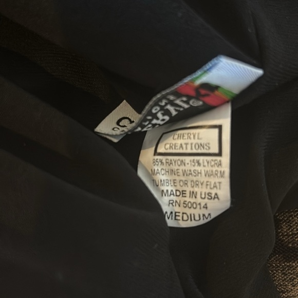 Worn 1X, Cheryl Creations kids, girls, cocktail dress, elastic leopard straps - Picture 5 of 6